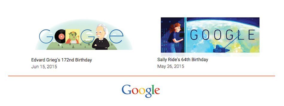 Two delightful Google Doodles :)