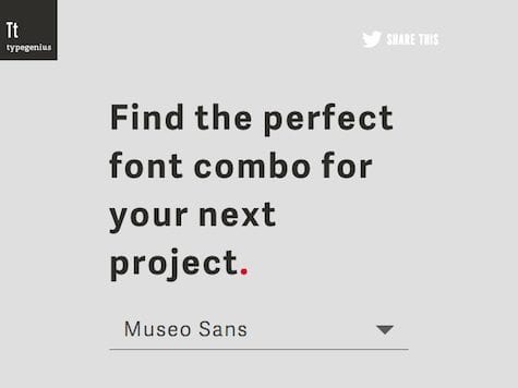 Type Genius – smart enough to find the perfect font combo.